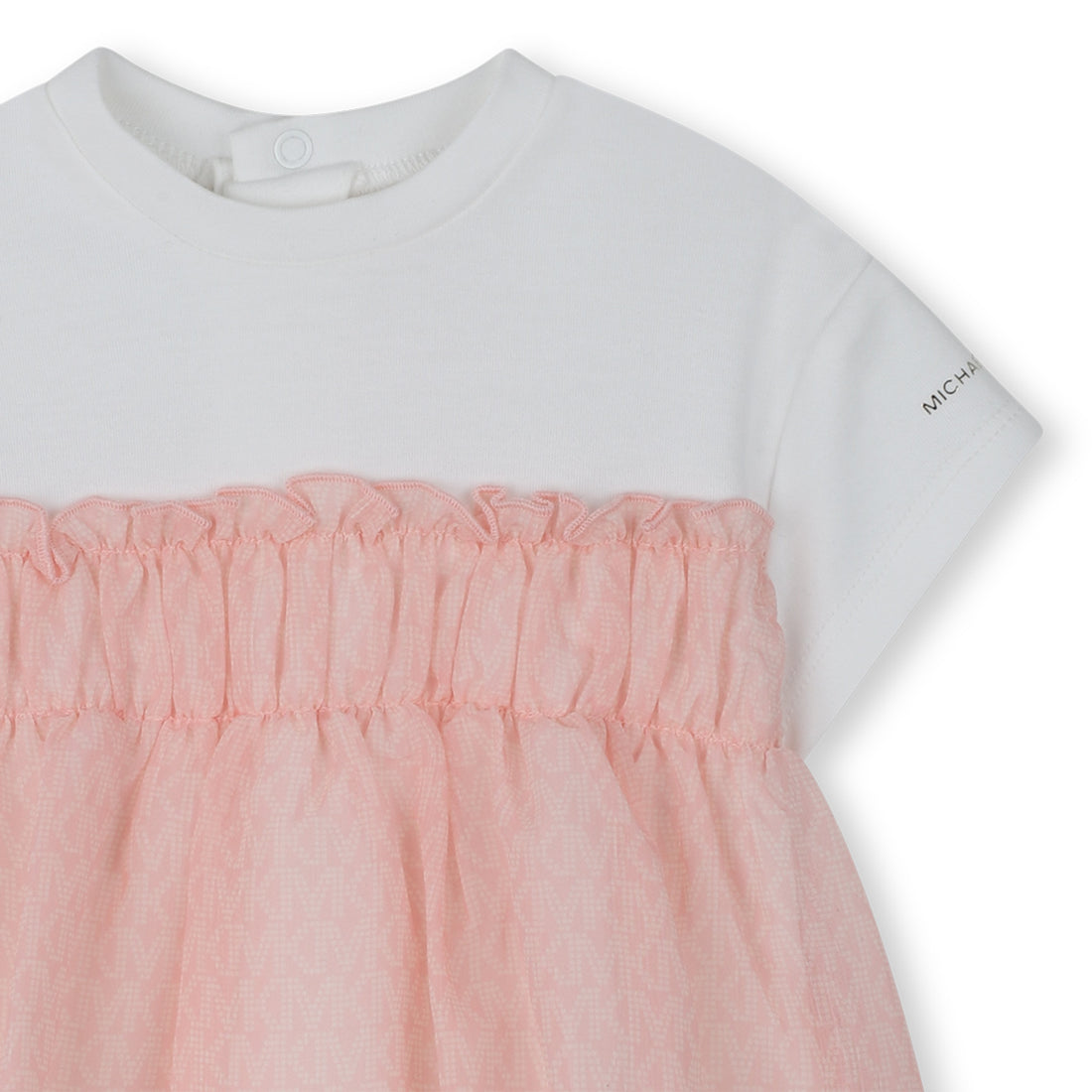 Vestido Combinado Monograma MK Rubor Pálido