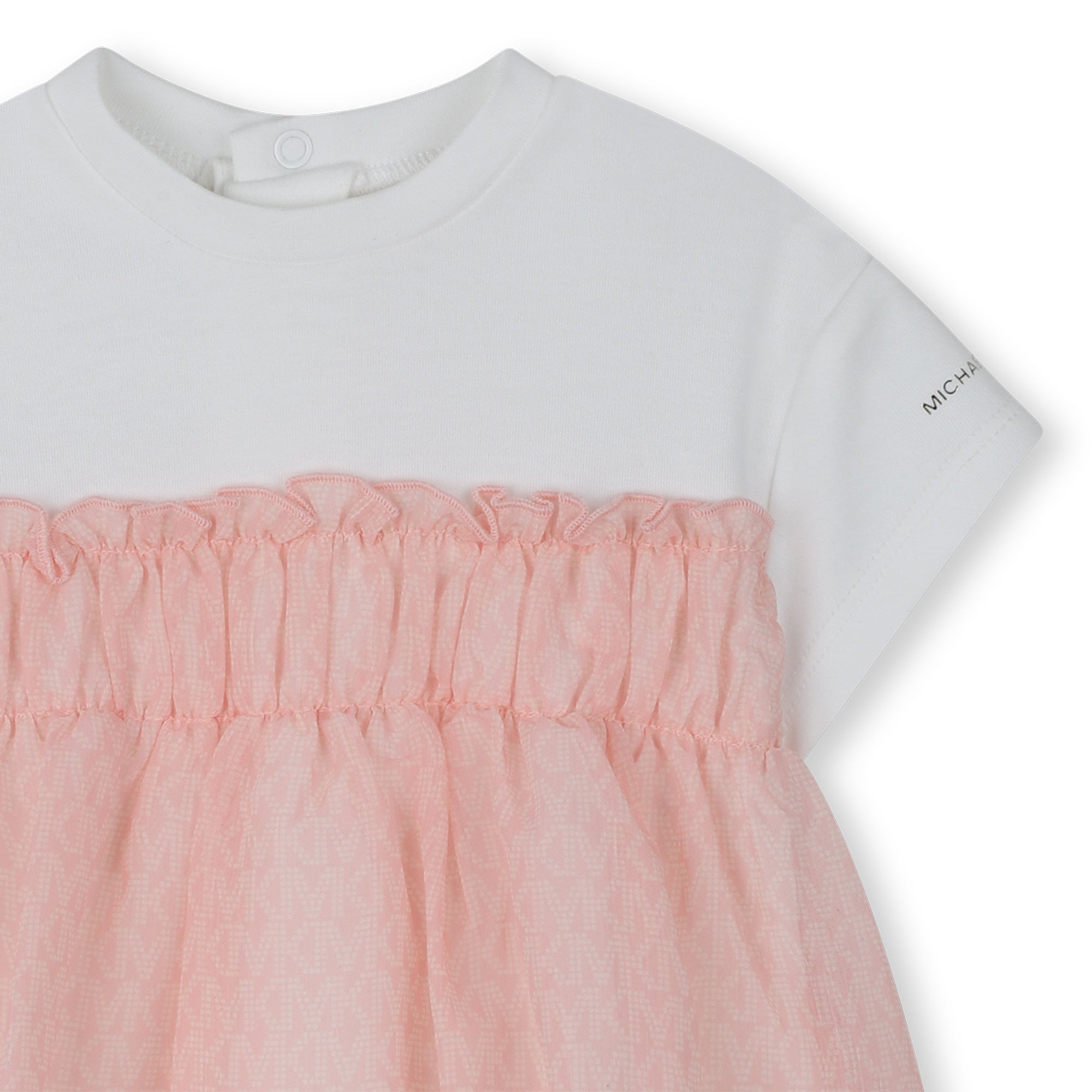 Vestido Combinado Monograma MK Rubor Pálido