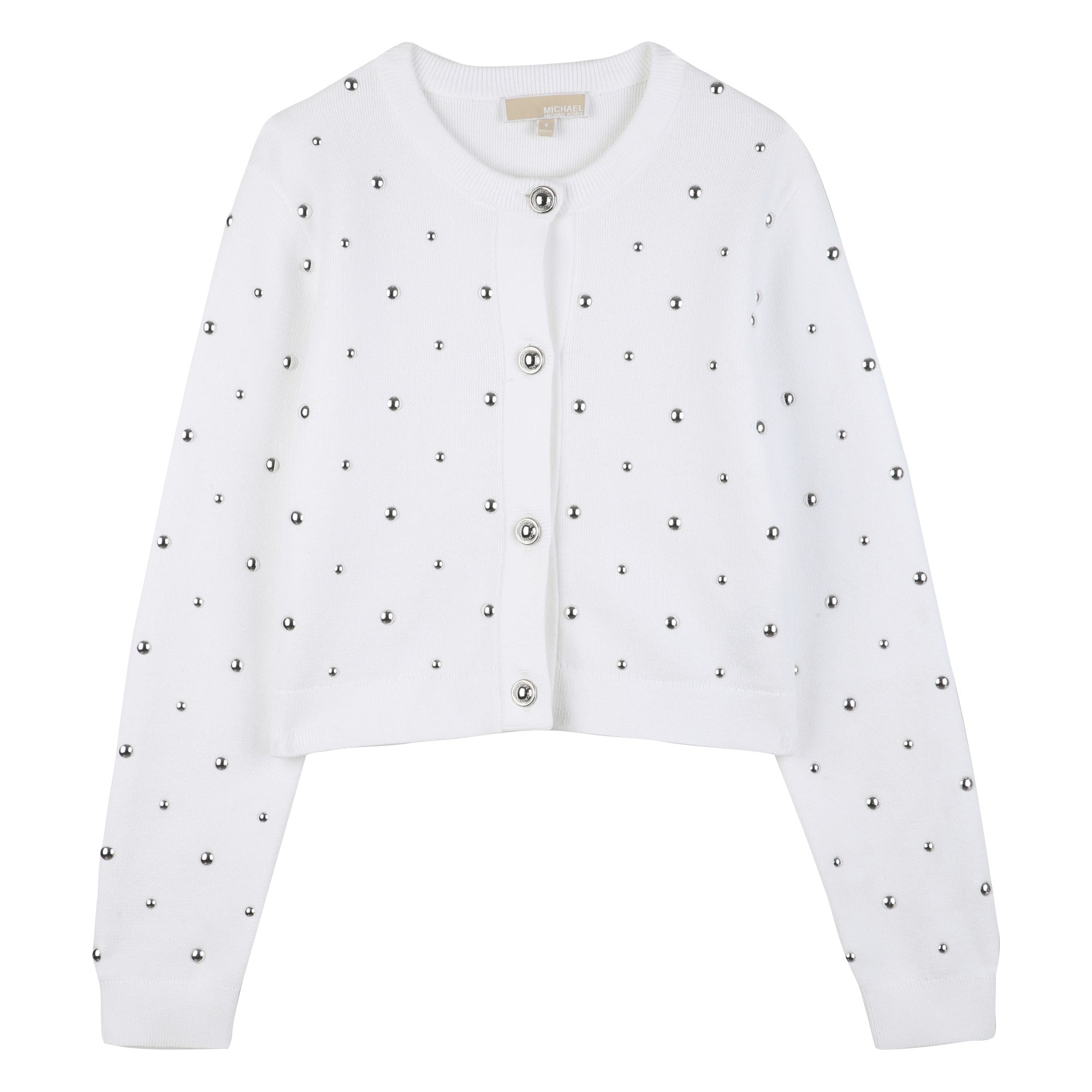 Cardigan Tejido Studs MK Blanco