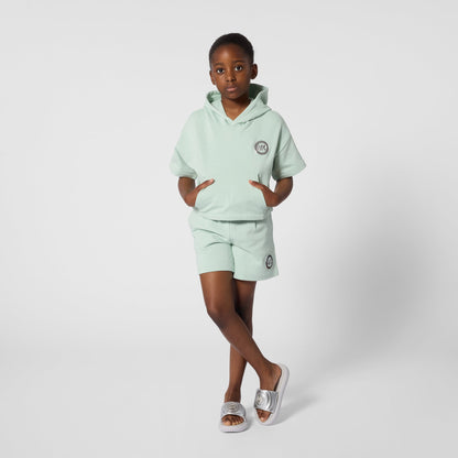 Hoodie Manga Corta Mk Salvia