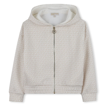 Cardigan Hooded Monograma Signature Arroz