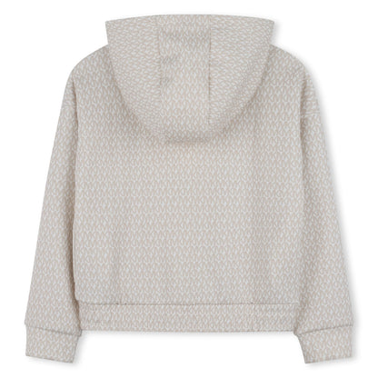 Cardigan Hooded Monograma Signature Arroz