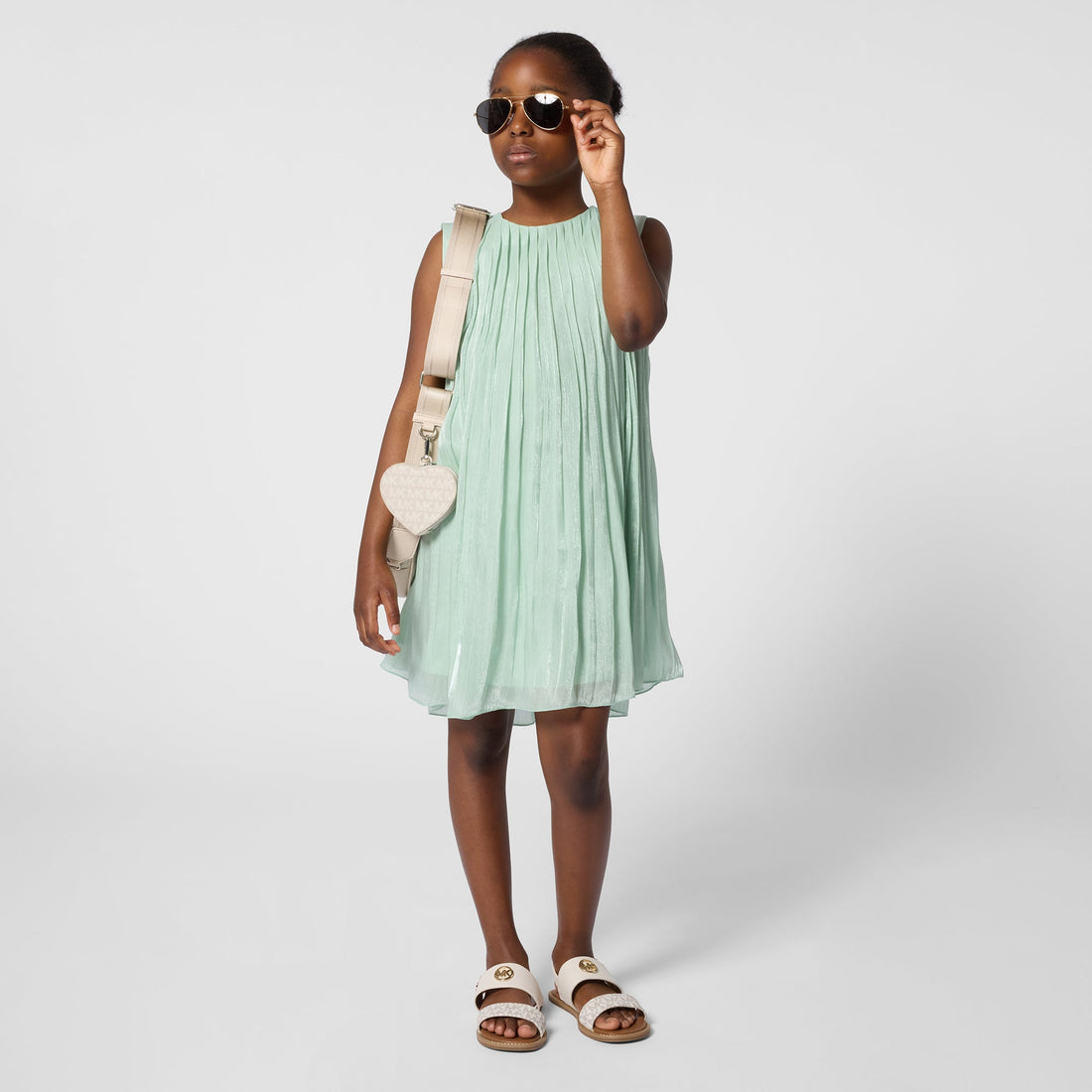 Vestido Plisado Salvia