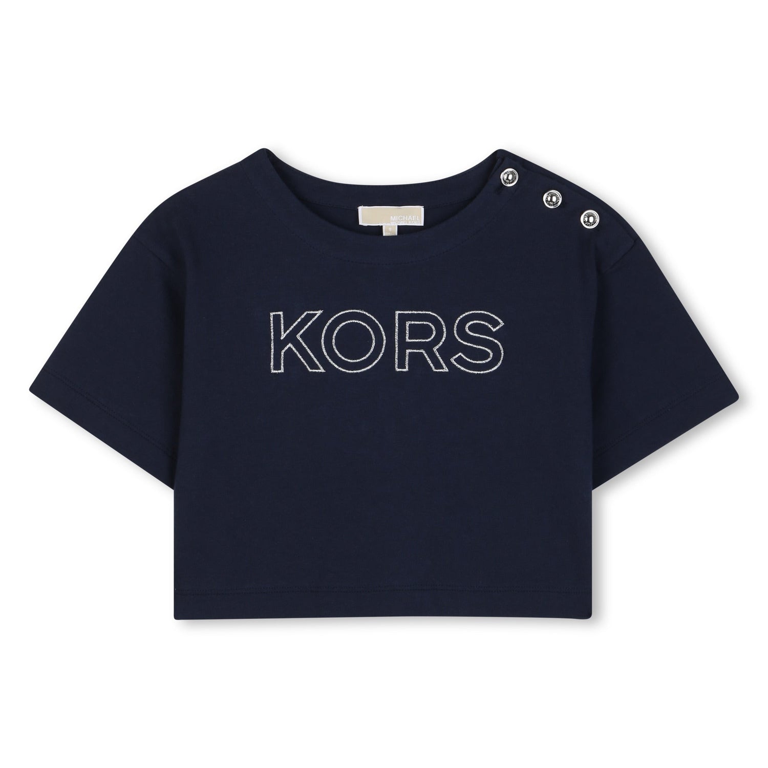 Camiseta Bordado KORS Metálico Azul