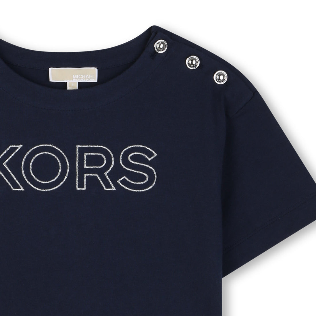 Camiseta Bordado KORS Metálico Azul