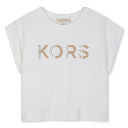 Camiseta Kors Dorado Blanca