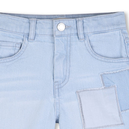 Short Denim Apliques Denim