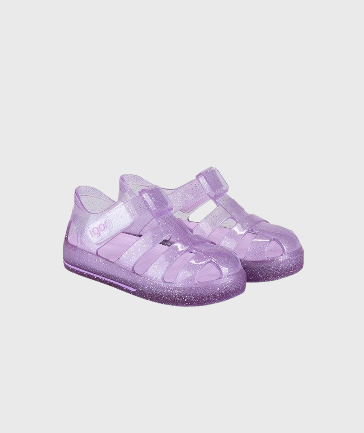 Sandalia Star Glitter Malva