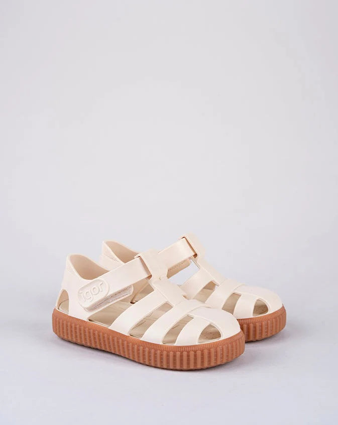 Sandalias Nico Caramelo | Marfil