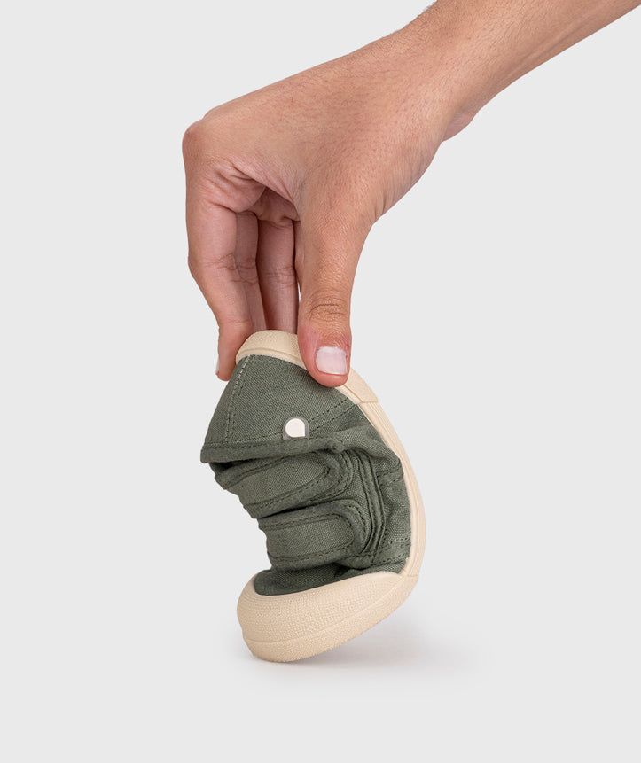 Tenis Lona Barefoot Kaki Unisex