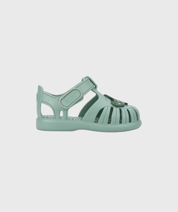 Sandalias Tobby Croco Matcha
