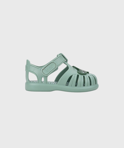 Sandalias Tobby Croco Matcha