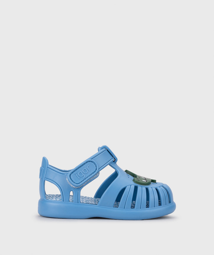 Sandalias Tobby Croco Azul