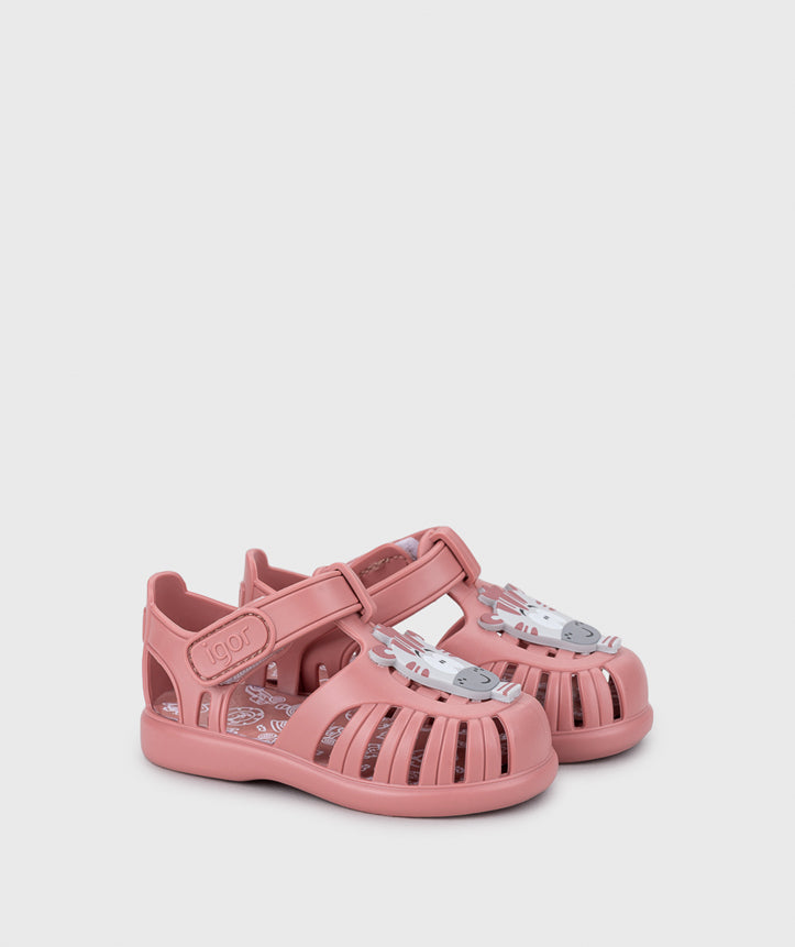 Sandalias Tobby Zebra Rosa