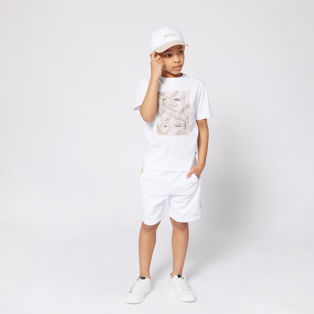 Camiseta Algodón Blanca Ilustración Niño