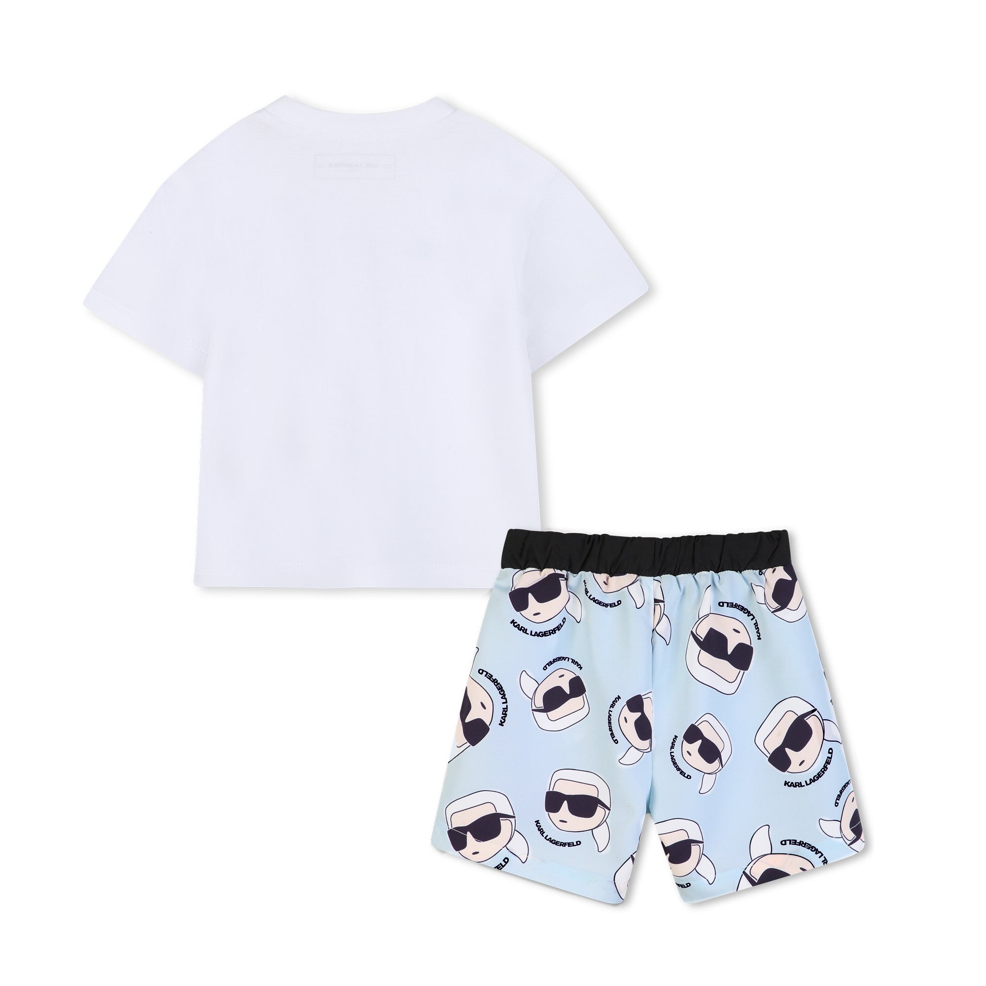 Set Camiseta &amp; Bermuda Surf Mini Karl Blanco
