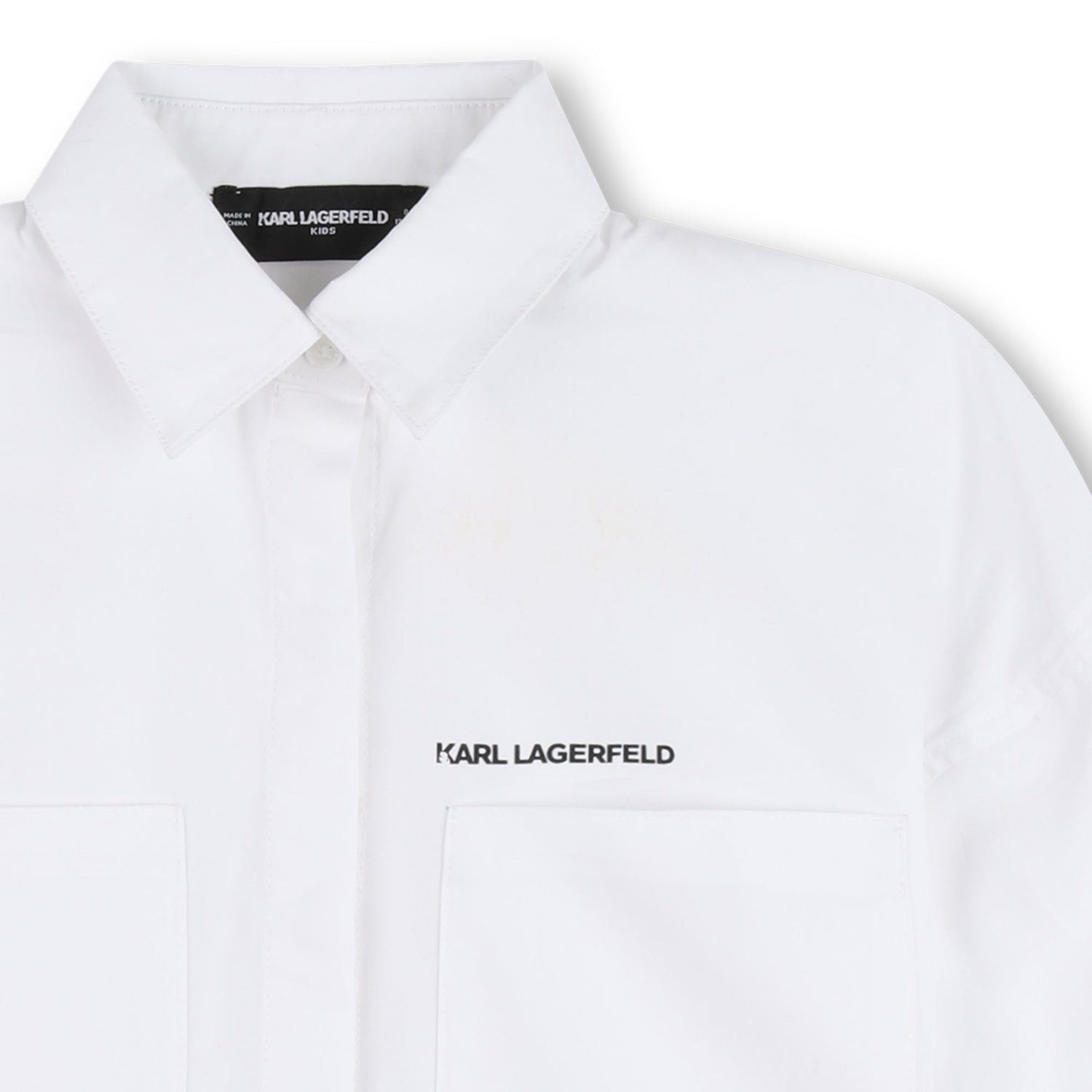Camisa Cropped Bordado Posterior Blanca