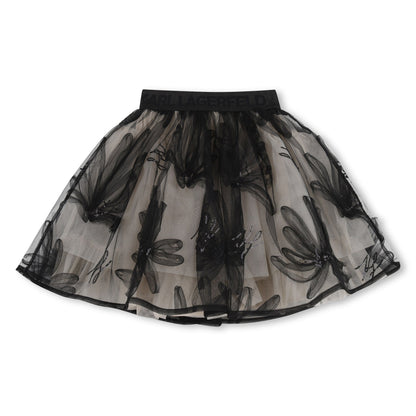 Falda Malla &amp; Lentejuelas Negra