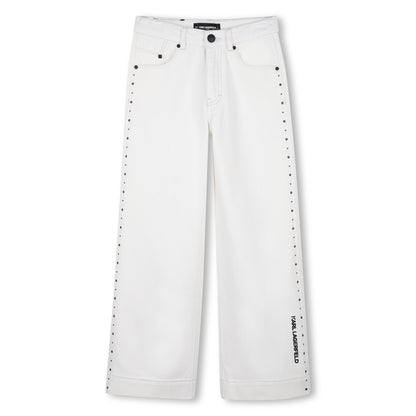Pantalón Taches Wide Leg Blanco Leche