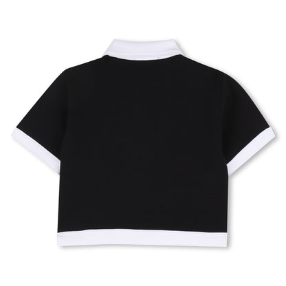 Chaqueta Bolsillos Contraste Negra