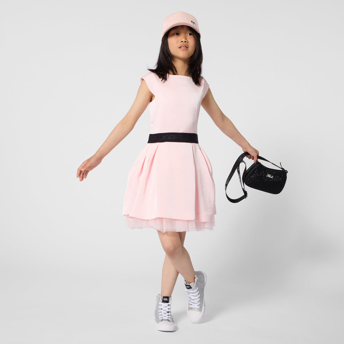 Vestido Satén &amp; Tul Rose Love