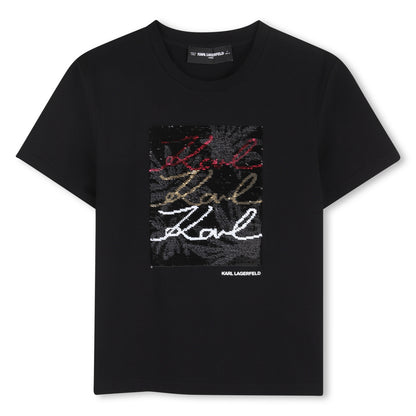 Camiseta Sequins Reversibles Negra