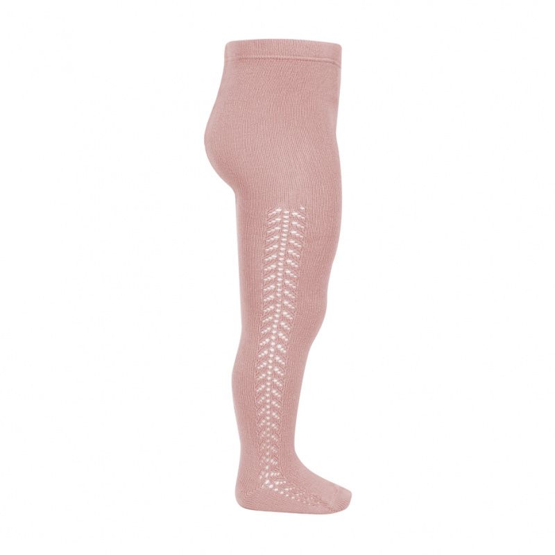 Media Pantalón Rosa Palo Calado Lateral