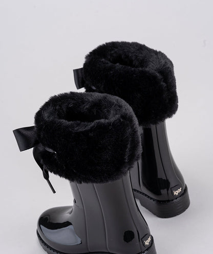 Bota Campera Charol Negra